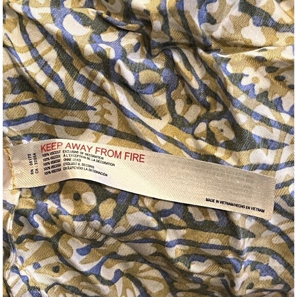 Anthropologie Slip Dress Women’s Size XL Gold Blue Paisley Print Lace - Picture 7 of 10